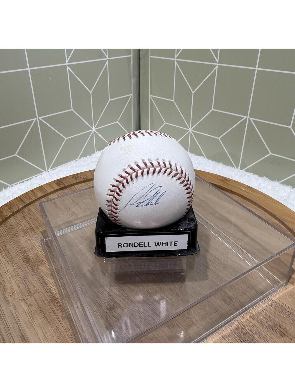 Rondell White Single Signed Baseball Autographed Ball Signature
